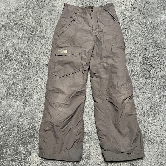 The North Face Snow Pants Kids Boys Large Gray Cargo Nylon Ski Hyvent ** - Picture 1 of 10